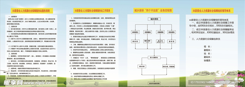 人力资源社会保障服务站制度栏