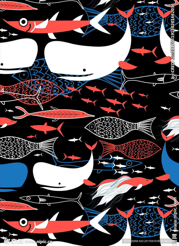 海洋世界鱼类图案