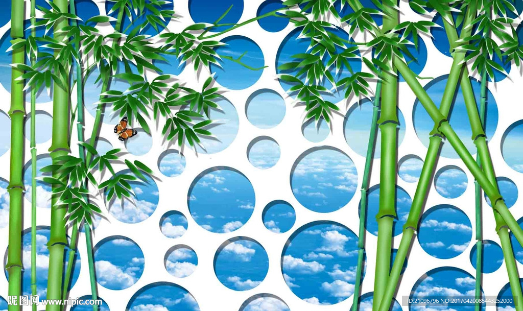 3d竹子背景墙