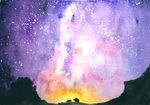 原创星空水彩