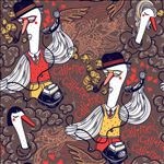 卡通鸭子卡通鹅图案