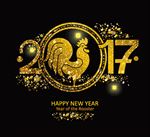 新年鸡矢量