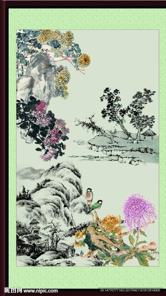 国画菊花图