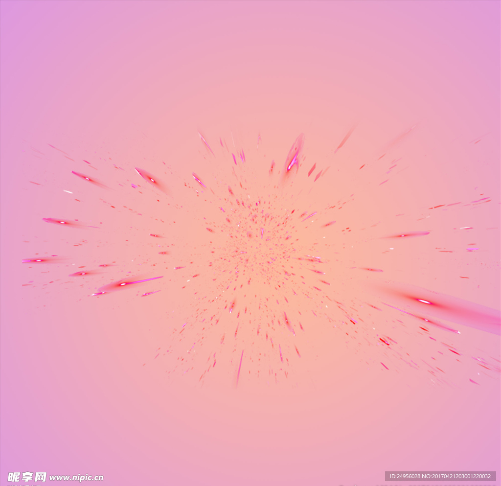 火花缤纷粉紫粒子喷溅背景图