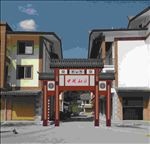 琉璃瓦圆柱形牌坊