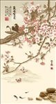 花开富贵工笔海棠玄关背景墙