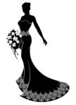婚纱男女剪影