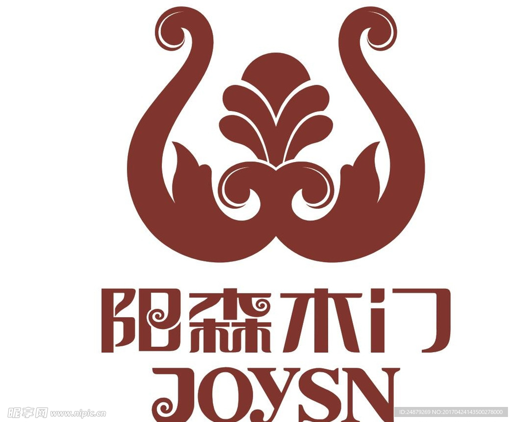 阳森木门logo”