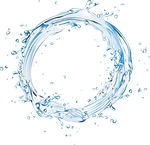 水元素动态造型设计素材水绕成圆