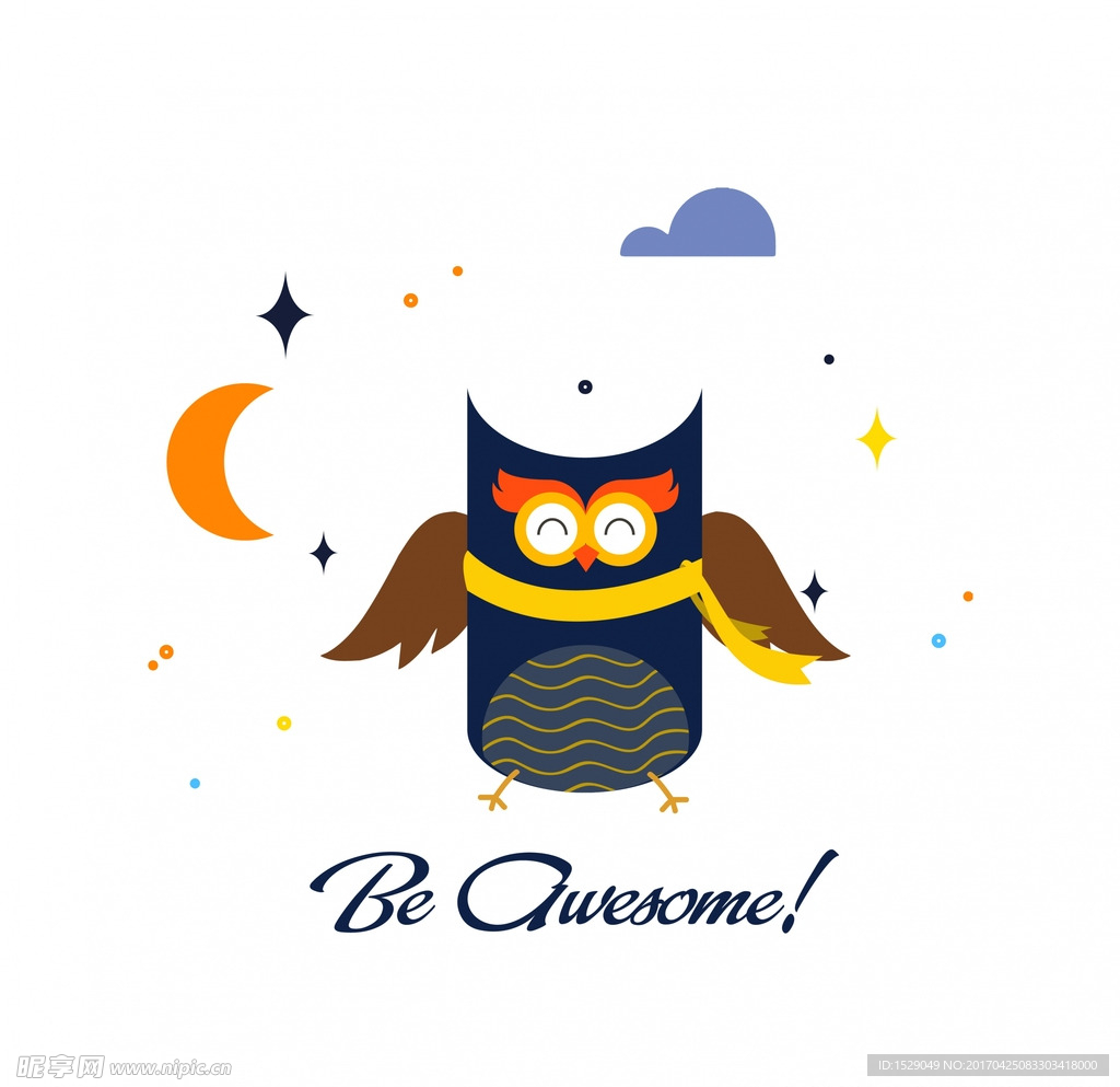 卡通猫头鹰