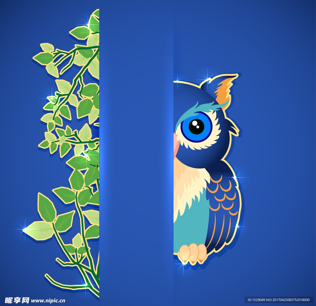 卡通猫头鹰