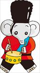 卡通矢量 大象打鼓