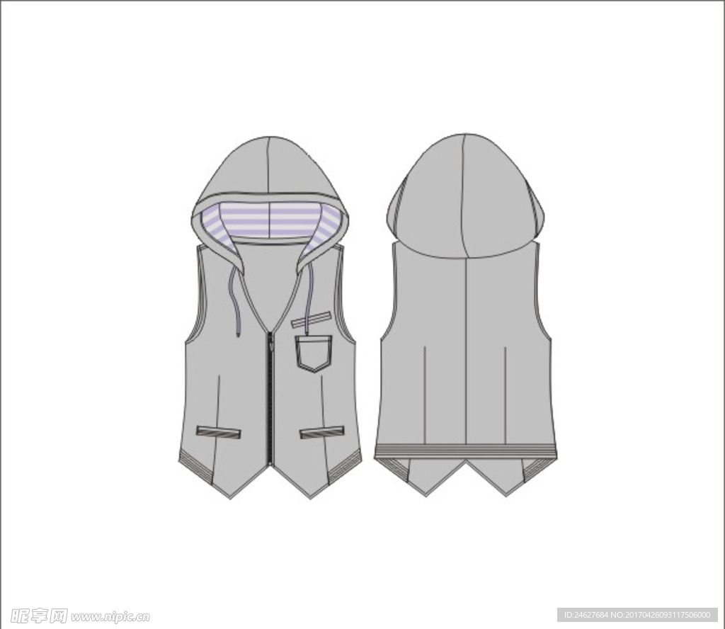 男装男童马甲服装设计图