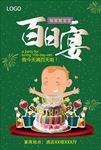 宝宝百日宴生日海报