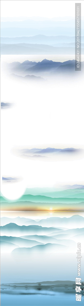 水墨山