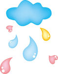 云朵雨滴