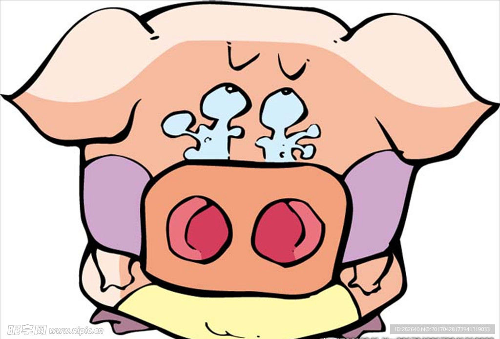 卡通矢量  猪