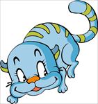 卡通矢量 蓝猫