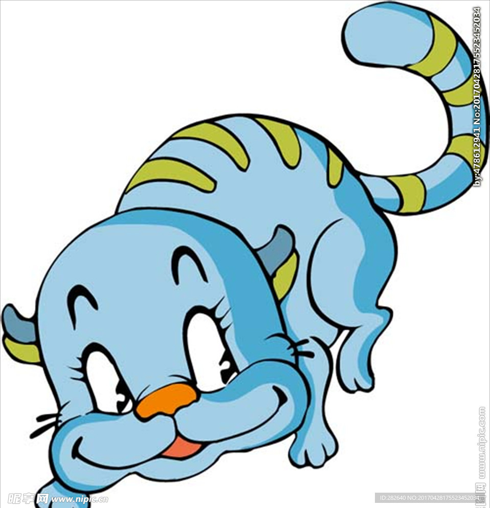 卡通矢量 蓝猫