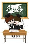 毕业季手绘学子