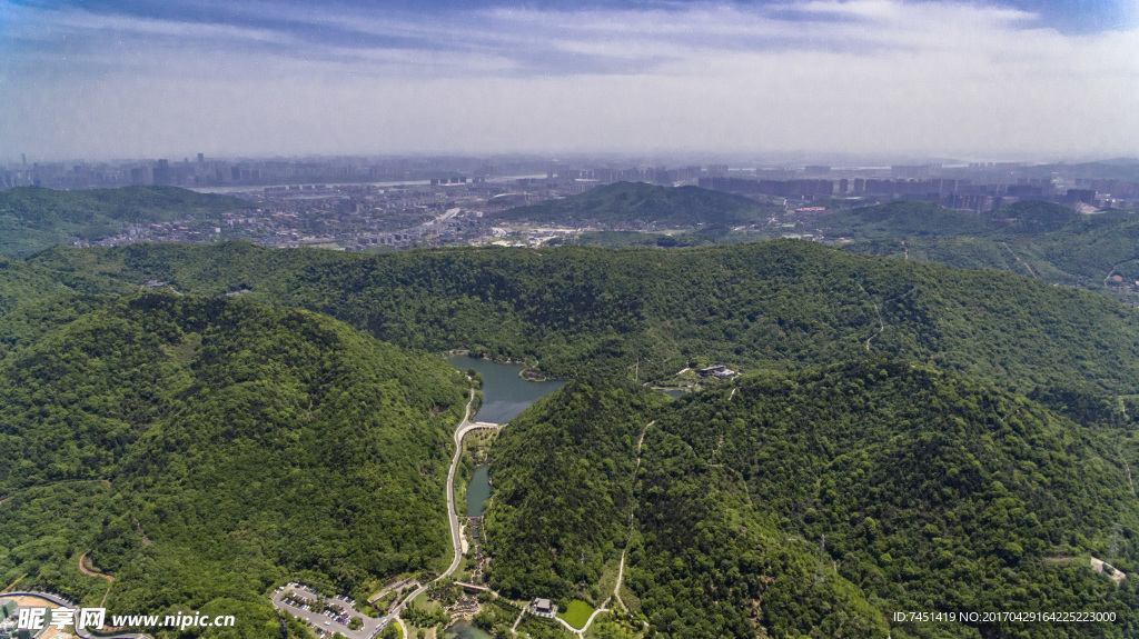 长沙梅溪湖桃花岭航拍