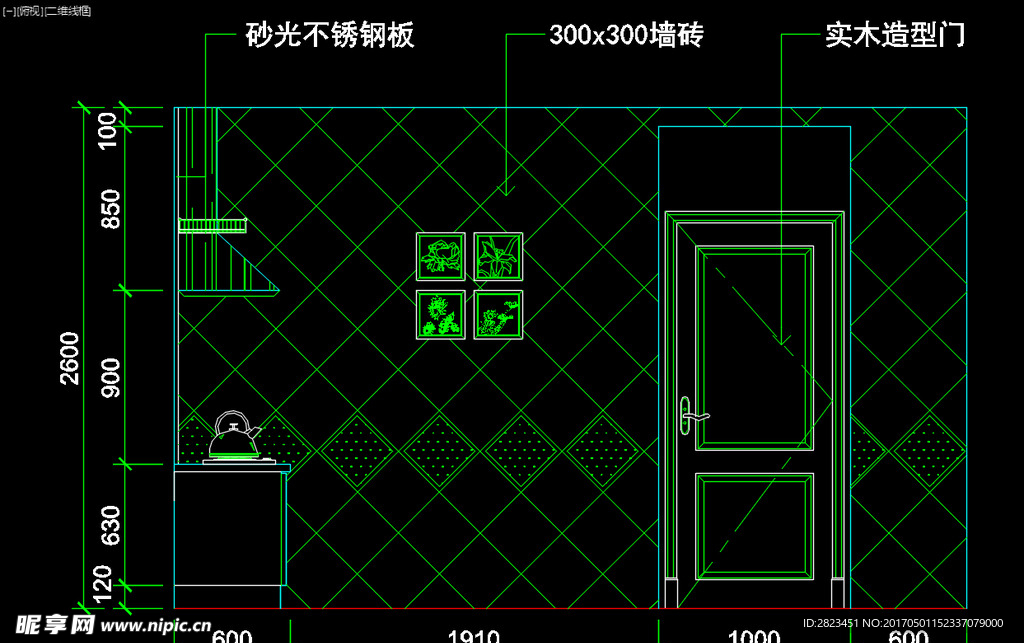 室内图块 厨房立剖面