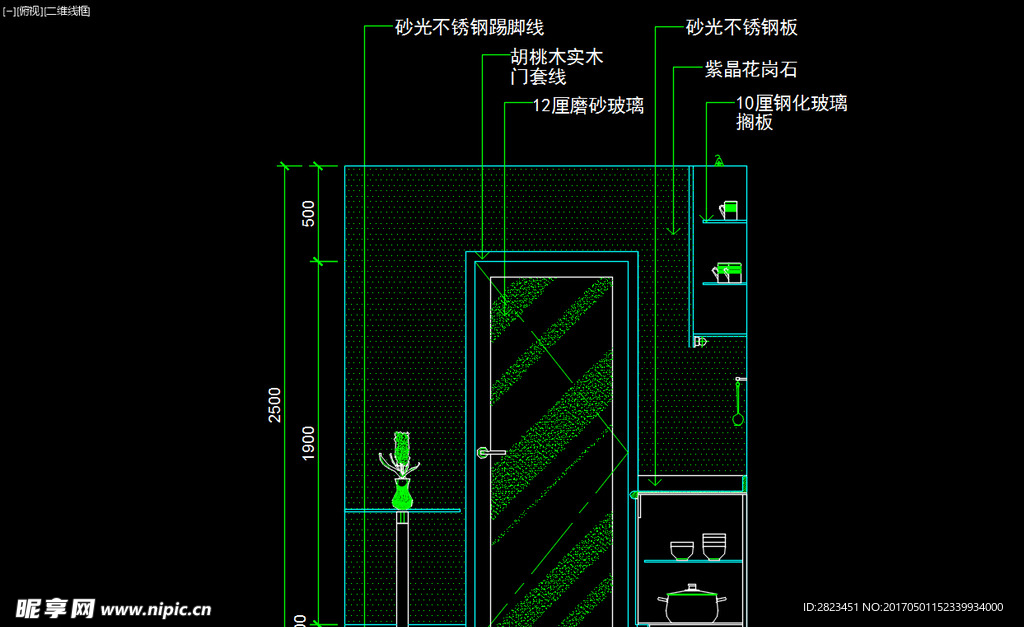 室内图块 厨房立剖面