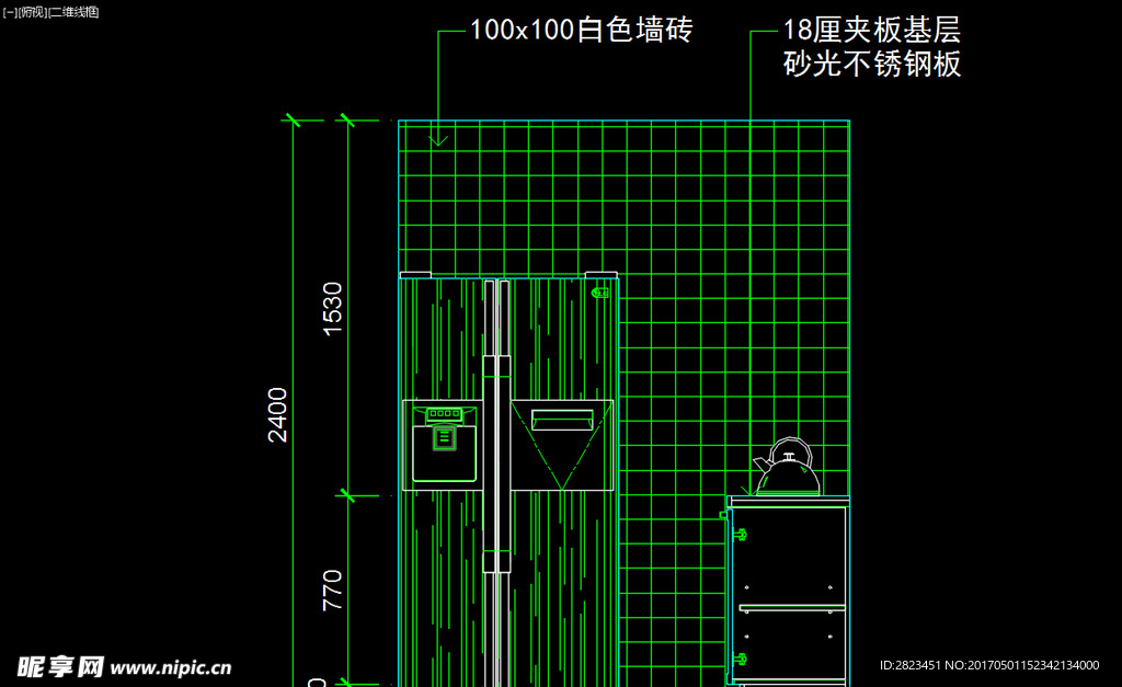 室内图块 厨房立剖面