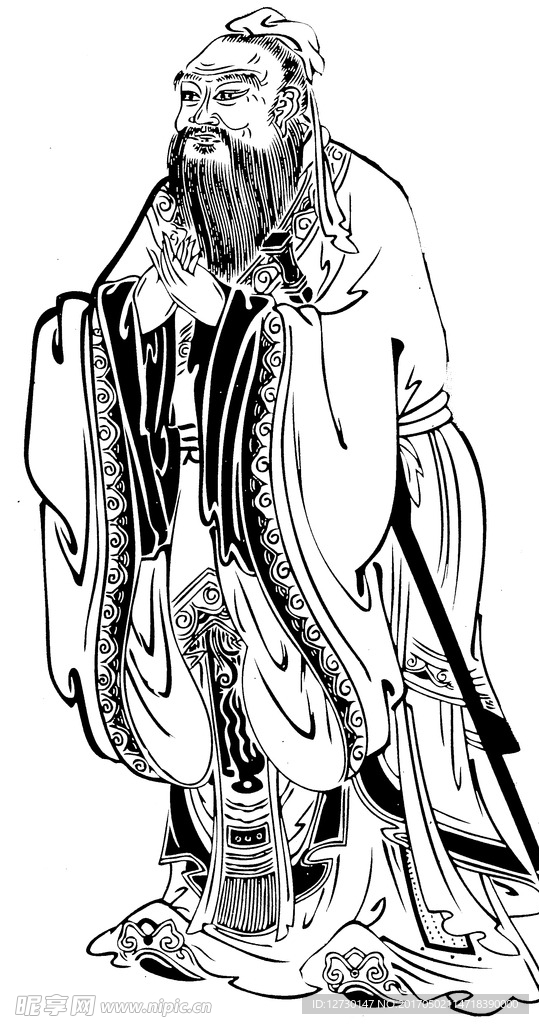 孔子矢量图