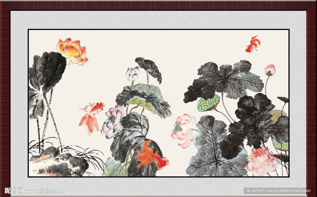 国画荷花