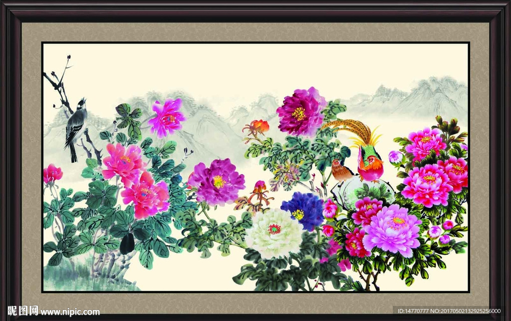 国画牡丹