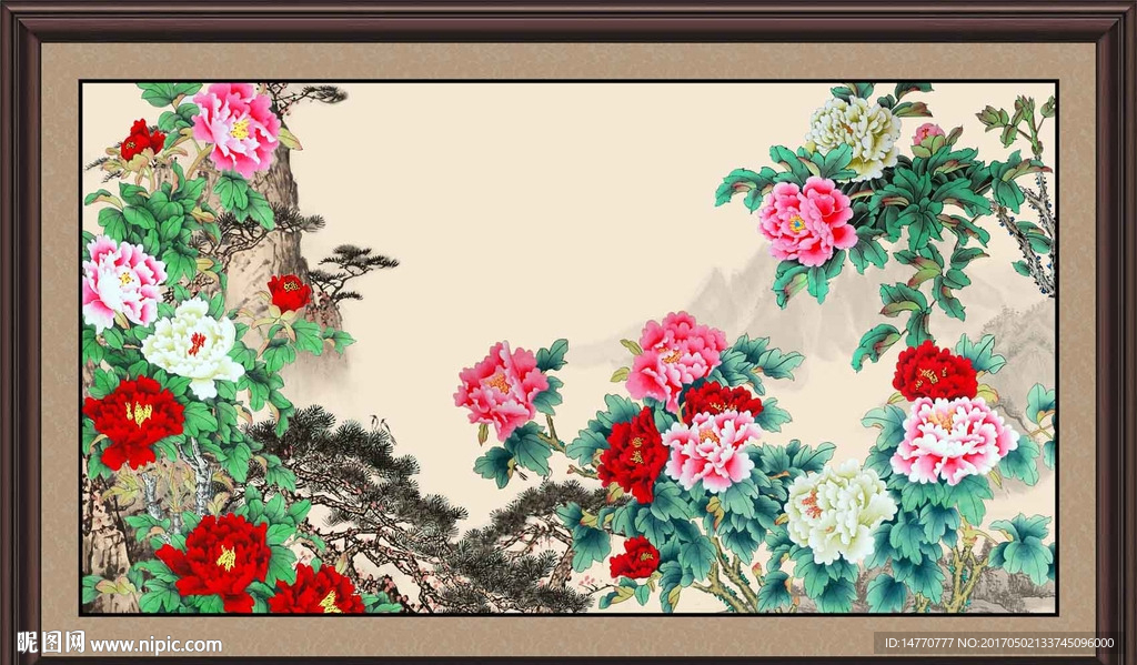 国画牡丹