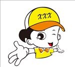 戴帽子的卡通女孩