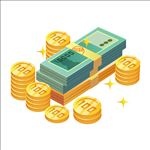 金融财富金币钞票