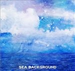 水彩绘怒海波涛风景矢量素材