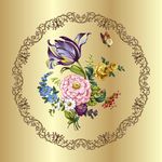 手绘 牡丹 花卉 矢量1