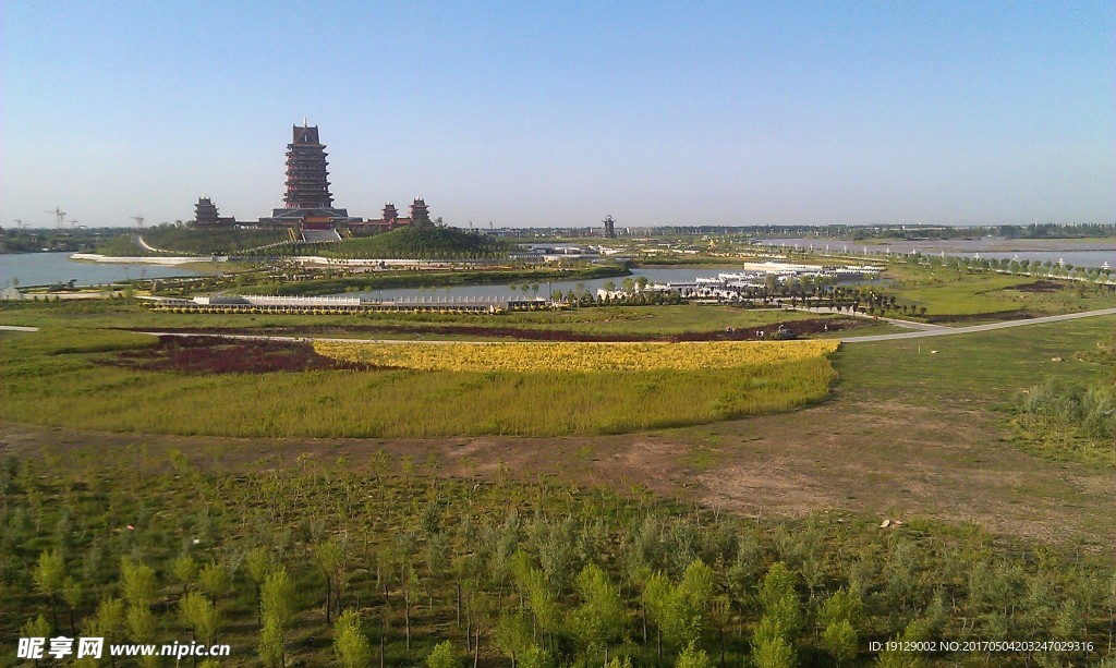 青铜峡黄河楼风景