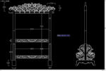 中式古典家具  龙纹衣帽架
