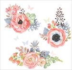 花朵花卉矢量图下载