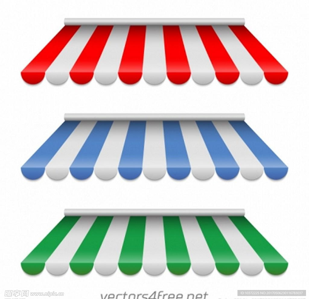 彩色条纹遮阳篷模板源文件宣传活