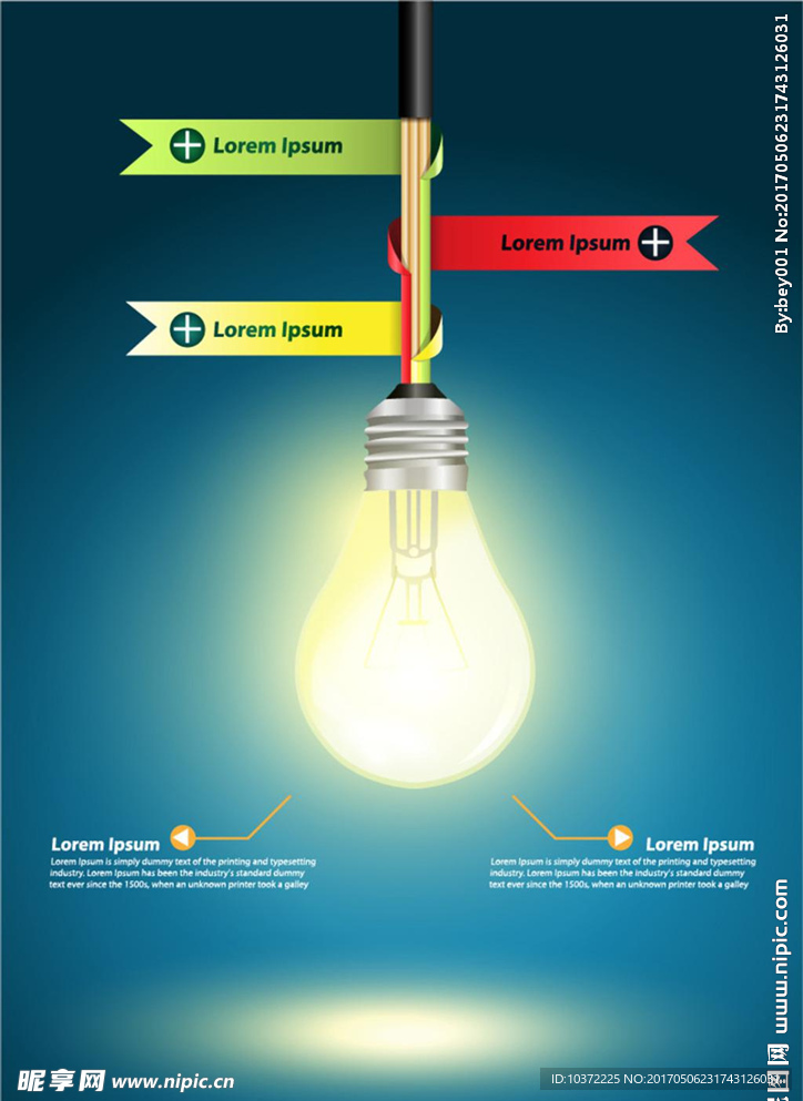节能环保灯泡海报素材模板源文件