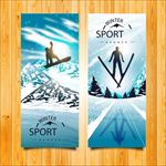 两款写实风格滑雪海报