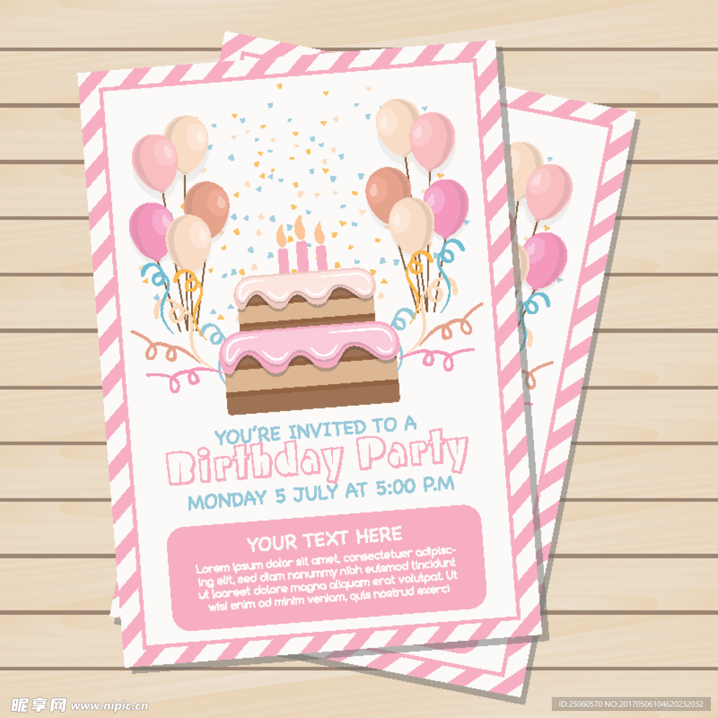 粉色蛋糕海报