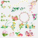 花朵花纹分层素材