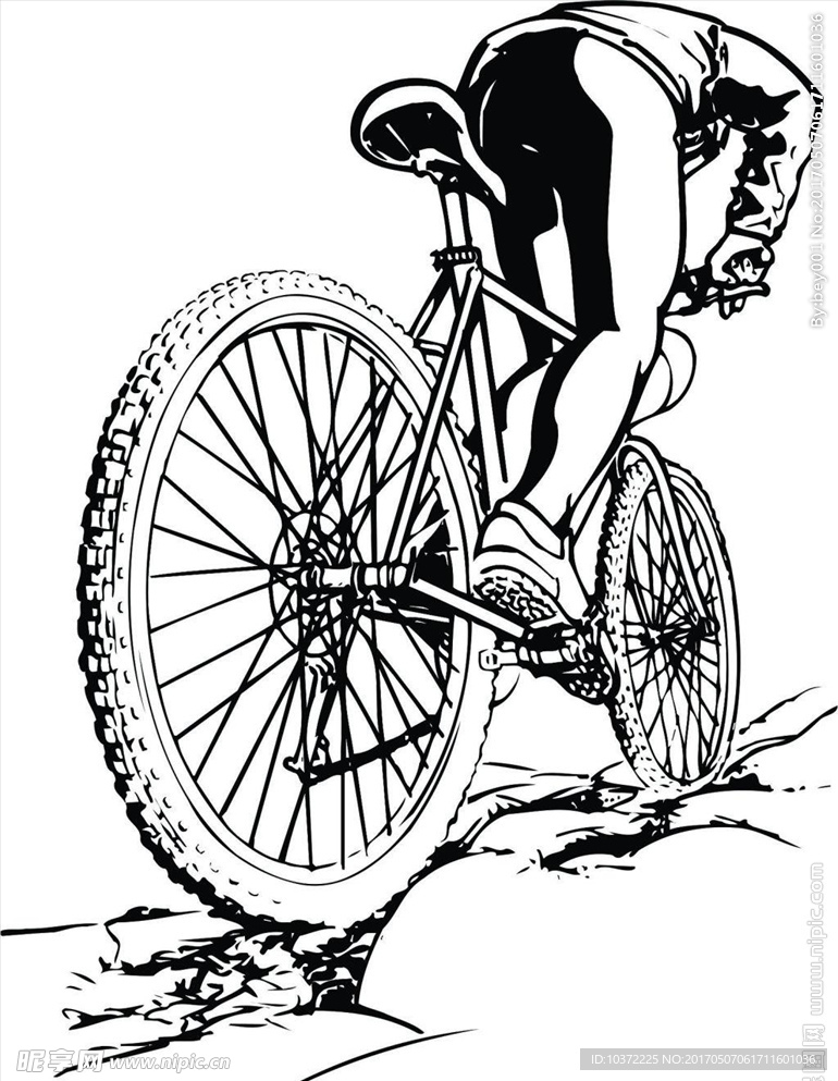 自行车骑行背影素材宣传活动模板
