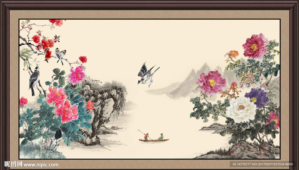 国画牡丹