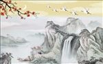 山水梅花素材