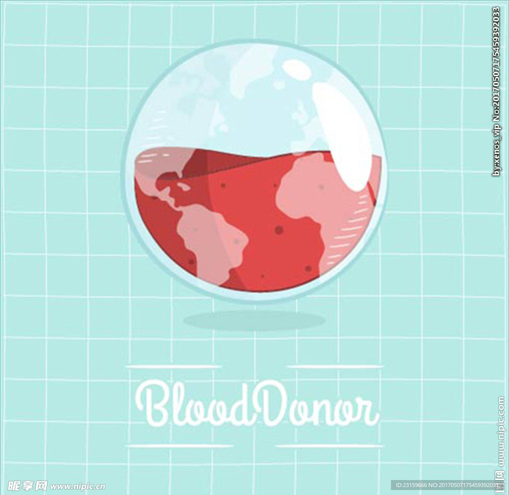 世界献血日卡通海报