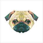 巴哥犬头像矢量图下载