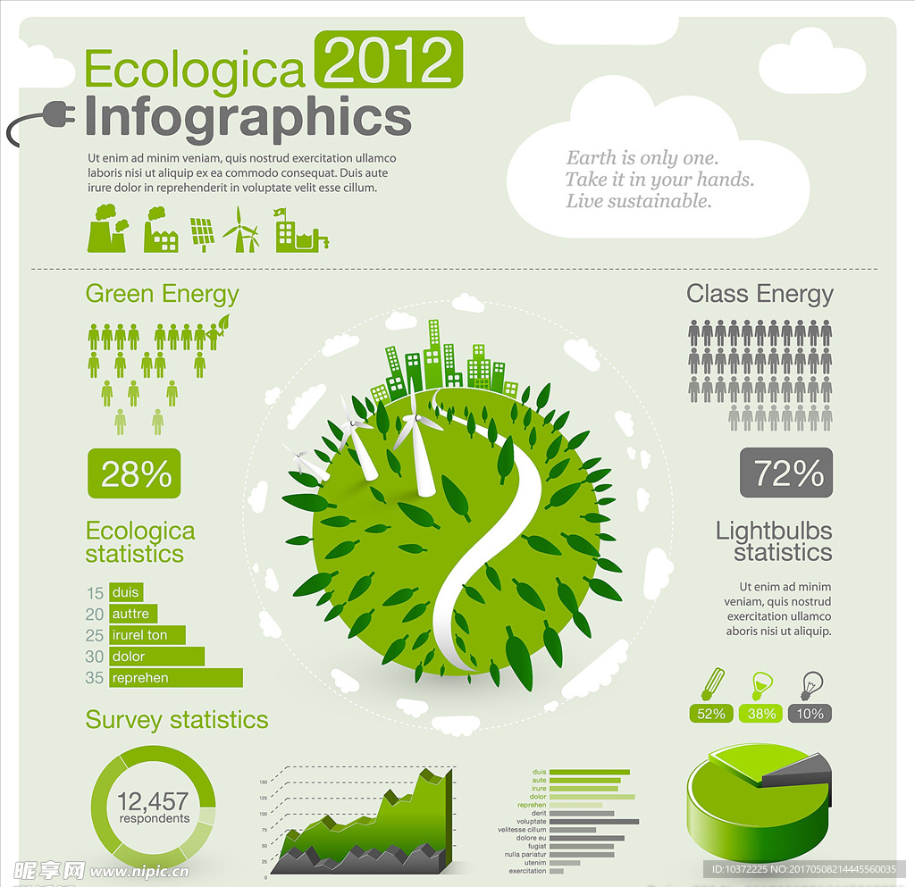 生态环保图表宣传活动模板源文件